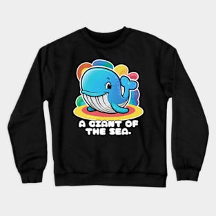 Cute Blue Whale Crewneck Sweatshirt